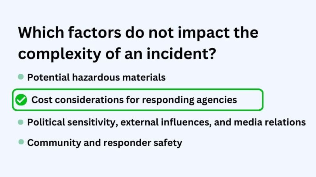 complexity of the incident